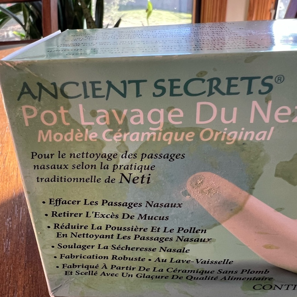 Ancient Secrets Nasal Cleansing Pot( Neti pot) , New - Picture 3 of 3